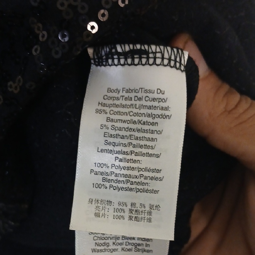 DKNY Black Sequin Blouse - Picture 3 of 4
